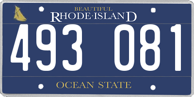 RI license plate 493081