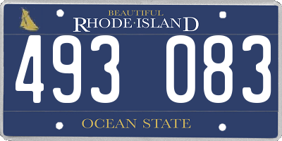 RI license plate 493083