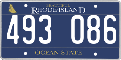 RI license plate 493086