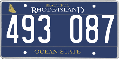 RI license plate 493087