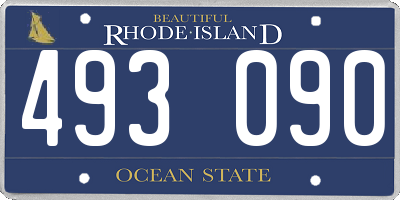 RI license plate 493090