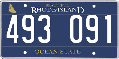 RI license plate 493091