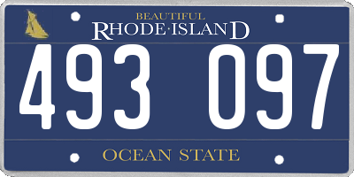 RI license plate 493097
