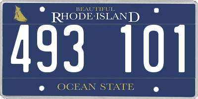 RI license plate 493101