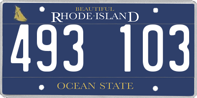RI license plate 493103