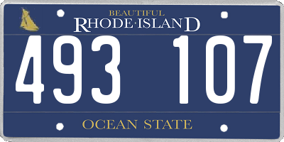 RI license plate 493107