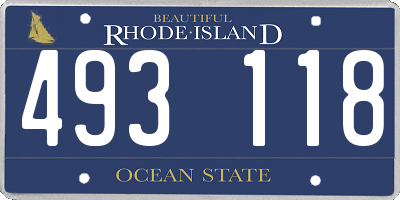RI license plate 493118