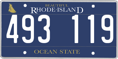 RI license plate 493119