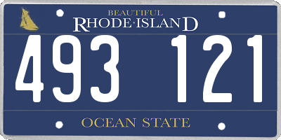 RI license plate 493121