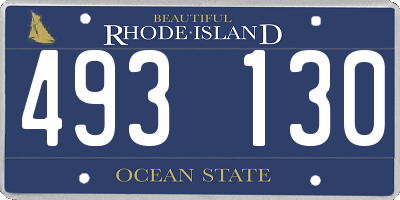 RI license plate 493130