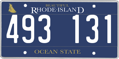 RI license plate 493131