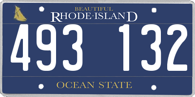 RI license plate 493132