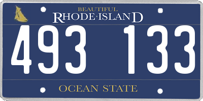RI license plate 493133