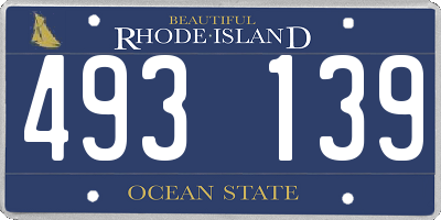 RI license plate 493139