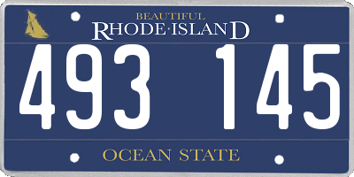 RI license plate 493145