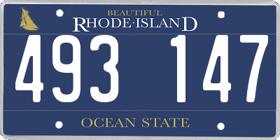 RI license plate 493147