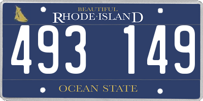 RI license plate 493149
