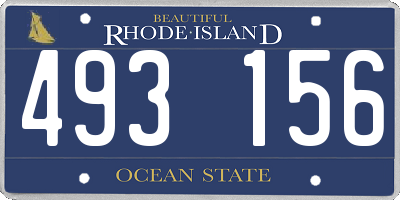 RI license plate 493156
