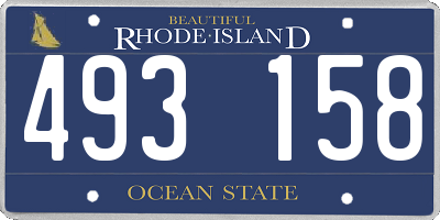 RI license plate 493158