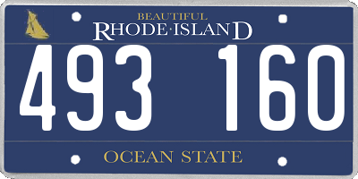 RI license plate 493160