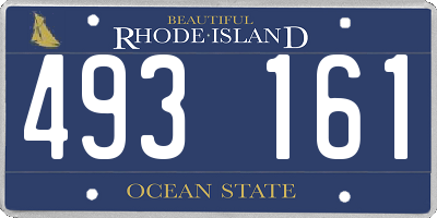 RI license plate 493161