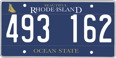 RI license plate 493162