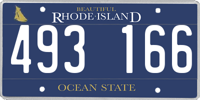 RI license plate 493166