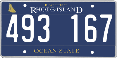 RI license plate 493167