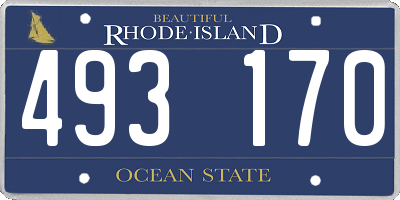 RI license plate 493170