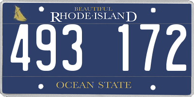RI license plate 493172
