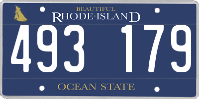 RI license plate 493179