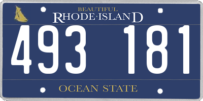 RI license plate 493181