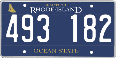 RI license plate 493182
