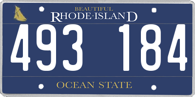RI license plate 493184
