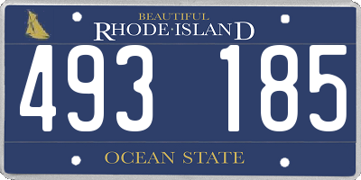 RI license plate 493185