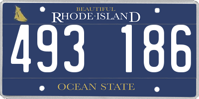 RI license plate 493186