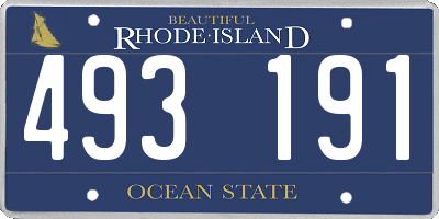 RI license plate 493191