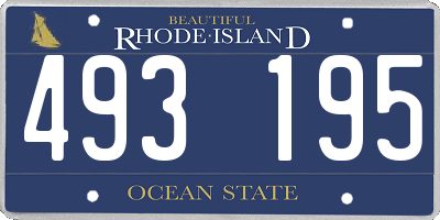 RI license plate 493195
