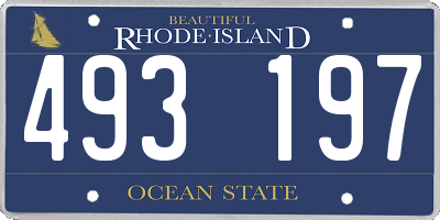 RI license plate 493197