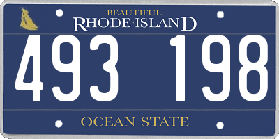 RI license plate 493198