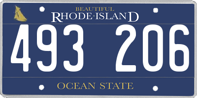 RI license plate 493206