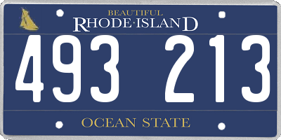 RI license plate 493213