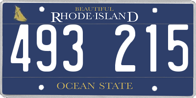 RI license plate 493215