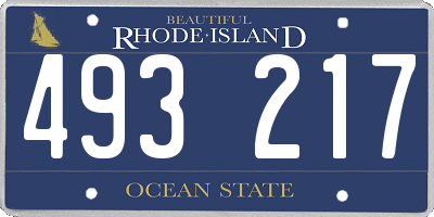 RI license plate 493217