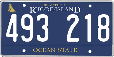 RI license plate 493218