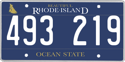 RI license plate 493219