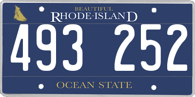 RI license plate 493252