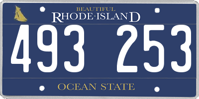 RI license plate 493253