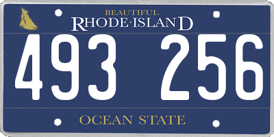 RI license plate 493256