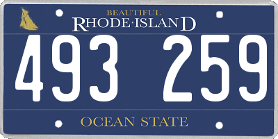 RI license plate 493259